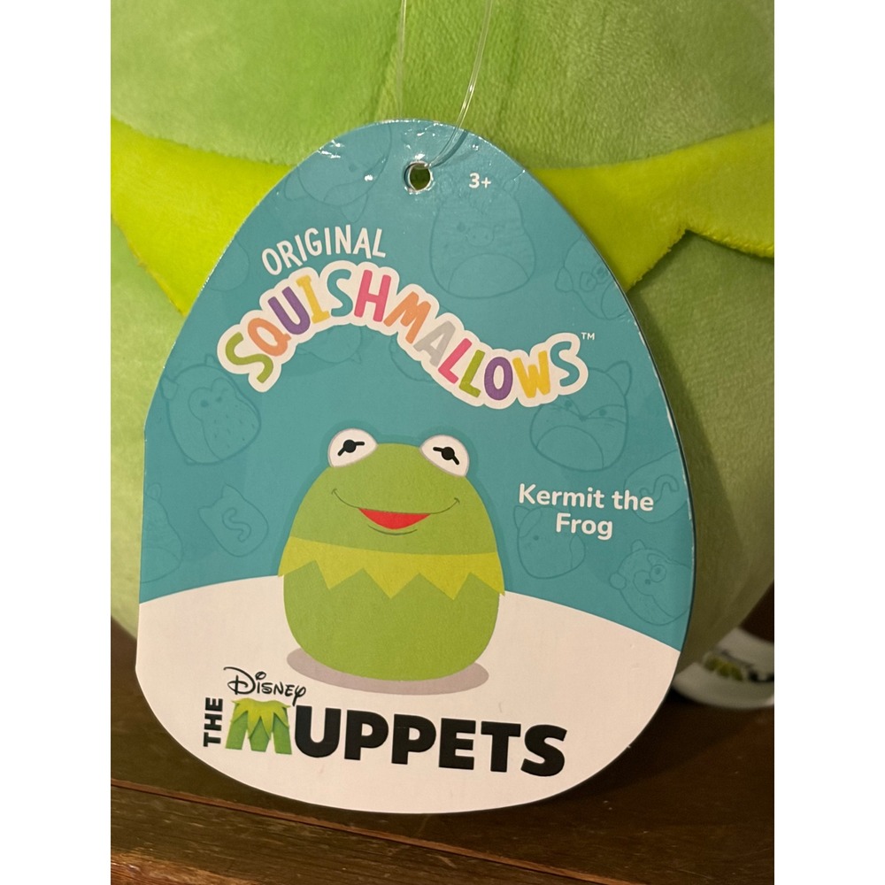 Squishmallows 8" Kermit the Green Frog Muppets Disney Squishmallow Plush - Picture 2 of 5